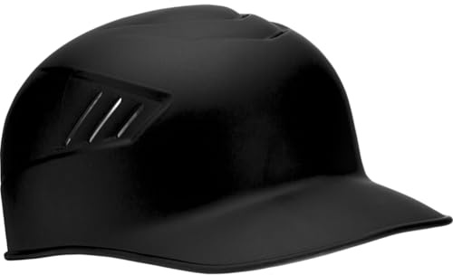 Rawlings Coolflo Base Coach-Helm, Totenkopfkappe, Mattschwarz, Größe L (19-19 cm)