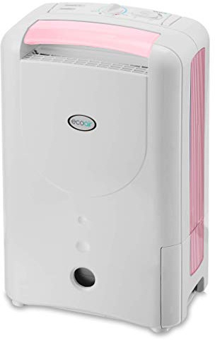 EcoAir DD1 Simple MK3 Pink Desiccant Dehumidifier| Rotary Control | 7.5 Litre/Day | Quiet 34dBA | Silver Filter | Laundry | 6Kg | Home Garage Basement Boat