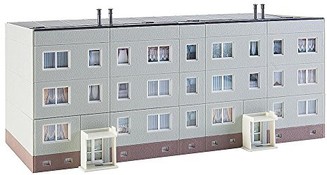 FALLER FA 130801 - Plattenbau P2 Basispackung, Zubehör für die Modelleisenbahn, Modellbau, Nicht Gelehrt