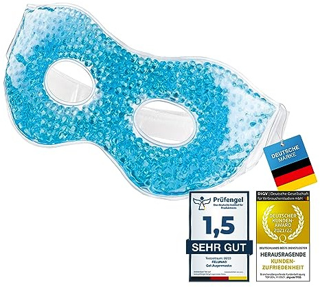 Feluna® Masque gel pour les yeux Masque de relaxation Masque bien-être pour la thérapie par le froid Masque gel Masque rafraîchissant pour les coups de soleil et les allergies