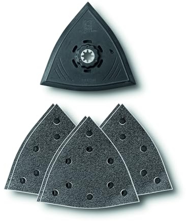 FEIN Starlock Plus Schleifplatten Set SLP KL 130 gelocht (63806204210) Schleifblätter 2x K 60 + 2x K 80 + 2x K 180