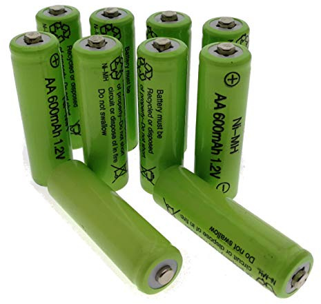 10x Akku NI-MH AA 600 mAh 1.2 V für Solar - Lampen - Leuchten - wiederaufladbar 1010-AA Trango