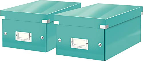 Leitz Click & Store DVD Aufbewahrungsbox (Eisblau) 2er Pack