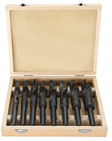 HSS Master Metallbohrer Set, 8-teilig, Universal Bohrer für Stahl, Aluminium, Kupfer, Messing, Profi Bohrsortiment, 14-25mm Durchmesser