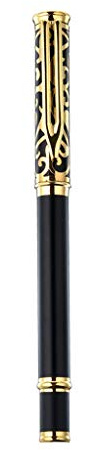 Ocobudbxw Stylos À Bille De Luxe en Métal Gel Stylo Sculpture Motif Stylo À Rouleaux Stylo Stationnaire 0.5mm