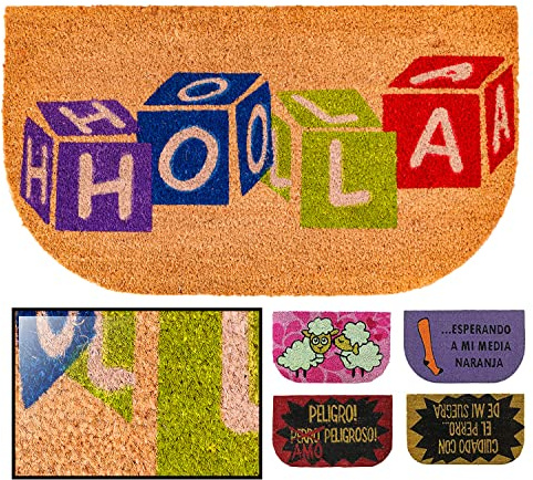 LucaHome – Coco Doormat 40 x 70 cm Non-Slip, Doormat Home Entrance, Hello Dice, Doormats, Home Entrance, Indoor or Outdoor Doormat