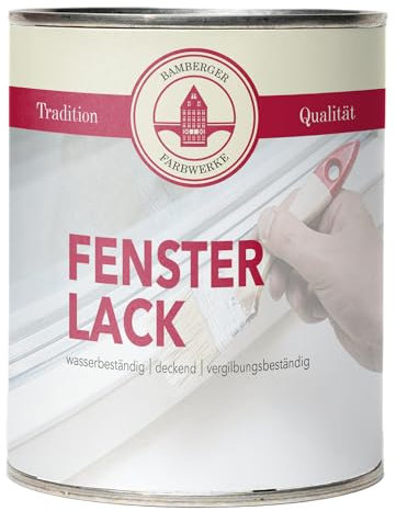 Bamberger Farbwerke Fensterlack Holzlack Möbellack Holzfarbe (für Innen- und Außen) (Taubenblau glänzend, 750ml)