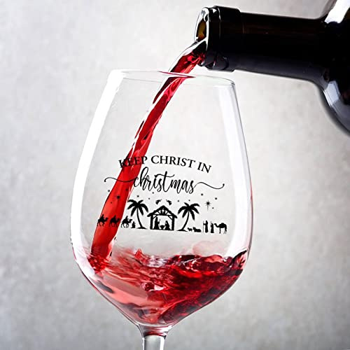 Rimego Juego de 2 copas de vino para mujer, adecuadas para vino blanco y tinto, gran regalo para el día de la madre y del padre, 17 onzas