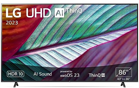 LG 86UR78006LB 86, 4K UHD, Smart TV, HDR10, webOS23, Procesador Alta Potencia, Dolby Digital Plus, Alexa/Google Assistant