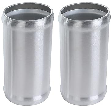 AC PERFORMANCE 2.25 (57mm) OD Aluminum Alloy Hose Joiner Silicone Pipe Connector Bead, 4 Length, Pack of 2