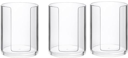 TYREE Dispenser di bicchieri da bagno 3 pezzi, porta bicchieri di stoccaggio bancone da 3 once piccoli portabicchieri di carta usa e getta in plastica durevole