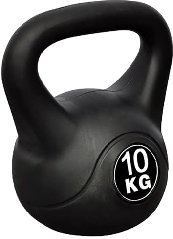 Gecheer Kettlebell Kugelhantel Trainingshantel aus Beton Mit Einer Kunststoffummantelung,Trainingshantel Fitness-Kugelhantel 21 x 21 x 30 cm,Beton mit Kunststoffummantelung,Kettlebell wiegt 10kg.