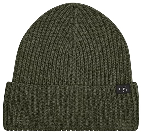 QS Strickmütze mit Umschlag und Label Patch