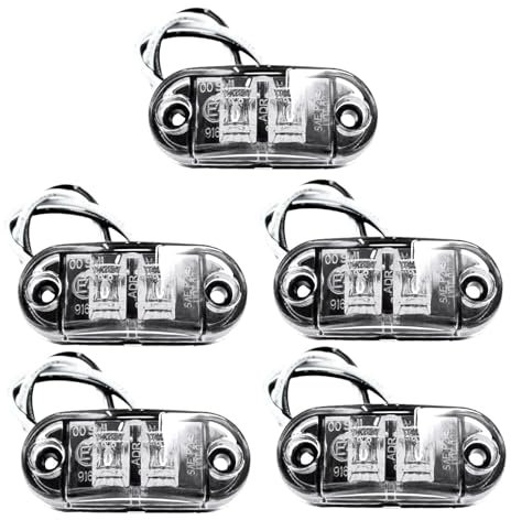 Anhänger-Seitenmarkierungsleuchten, 12 V - 24 V, LKW-Seitenmarkierungsleuchten, wasserabweisend, superhell, Seitenmarkierungsleuchten für Auto, Wohnmobil, LKW, Pickup-Bus, Wohnmobil