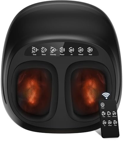 Foot Massager with Heat, WERTYI Shiatsu Feet Massager Deep Kneading, Compression, Multi Modes Settings, Remote Control, Present for Men Women
