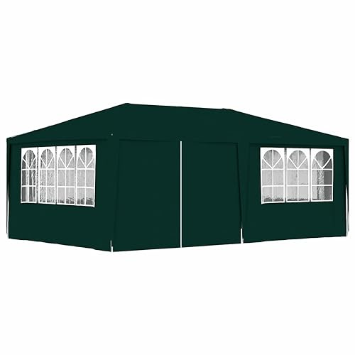 Rantry Professionelles Partyzelt mit grünen Wänden, 90 g/m², 4 x 6 m, UV-Schutz und wasserdicht, Gartenpavillon für Camping, Partys, Outdoor