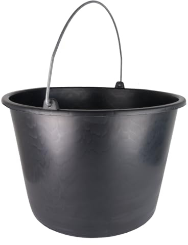 Baueimer 12L mit Skala Wassereimer Mörtelkübel Mörteleimer Kübel für Baustelle und Garten (5 Stück, 12 Liter)