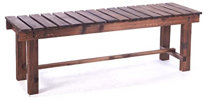 SORVA Gartenbank ohne Rückenlehne, Parkbank, Naturholz, Balkone, Gärten, Terrassen. Sitz-/Dekorationsbereiche im Freien (Farbe: Untere Reckstange, Größe: 150 cm)