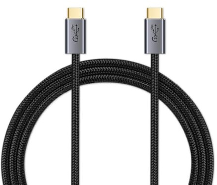 budiniao Cable de Datos Macho a Macho Tipo C, aleación de Aluminio, portátil, USB 3,2, proyector de Carga rápida, Adaptador de Cable de alimentación, Accesorios, 3 Metros