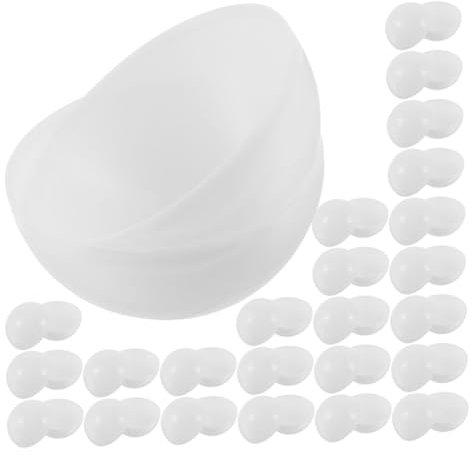 Abaodam Lotteriekugeln PVC Wiederverwendbar 4cm Kleine Tombolakugeln Zum Öffnen Für Gewinnspiele Und Partyspiele 35 Stück Weiße Leichte Spielkugeln