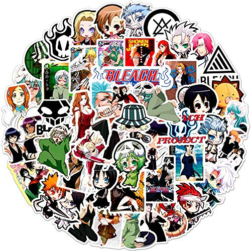 Bleach Stickers 50PCS Cartoon Sticker Stuff for Water Bottles Luggage Bike Car Decals Cute Lilo & Stitch Gifts Party Supplies for Kids Teens Adults