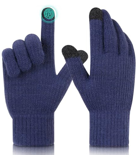 AIRCBC Winterhandschuhe Touchscreen Handschuhe Elastische Fingerhandschuhe Warme Strickhandschuhe Sport Geeinget für Damen und Herren