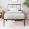 Zinus Justin Lit 200 x 90 cm - 35 cm de Haut - Cadre de lit en métal avec tête de lit - Lit en métal avec sommier à Lattes - Pas de lit à sommier tapissier nécessaire - Espace Libre sous Le lit -