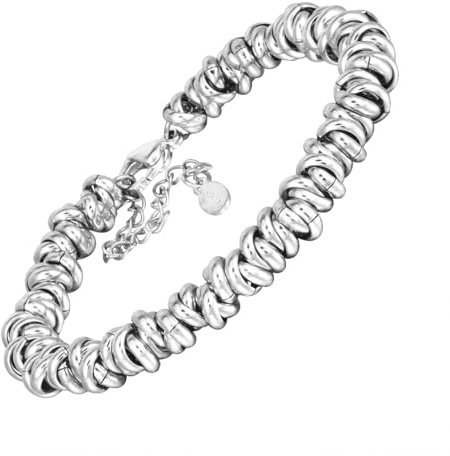 Eigso Edelstahl Silber geflochtenes Armband für Frau Mann Klassisches Charm-Armband Armband für Frau Mann