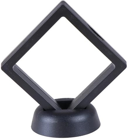 WJLYDM 3 Set 70 * 70mm Schwarz 3D Schwimmende Schmuck Münze Display Rahmen Halter Box Fall Mit Ständer Hause Dekorationen