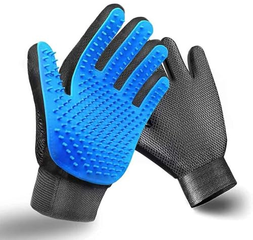 Pet Grooming Glove | Pet Brush Glove | Premium De-shedding Glove for Easy, Mess-free Grooming with 260 Tips | Grooming Mitt For Dogs, Cats, Rabbits & Horses with Long/Short/Curly Hair