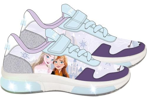 CERDÁ LIFE'S LITTLE MOMENTS | Deportivas para Niñas Frozen con Luces LED y Suela Ligera EVA, Comodidad y Estilo Inspirado en Elsa y Anna