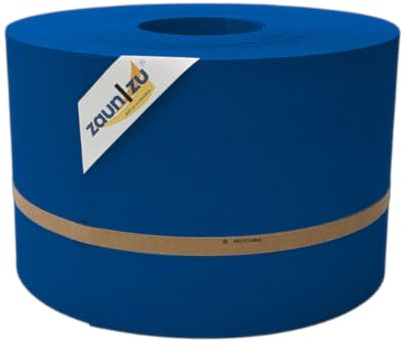zaun|zu® Premium 50m Rolle Sichtschutzstreifen | genarbte Oberfläche | Lederstruktur | PP für Doppelstabmatten UV-beständiger Sichtschutz | Zaunblende | Made in Germany Enzianblau, 50m