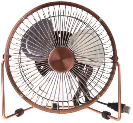 KAHDGSS Ventilador De Escritorio USB Pequeño 4/6 Pulgadas Flujo Aire Fuerte Metal Silencioso Refrigeración Ángulo Ajustable 360 ​​Grados para Escritorio Ventilador Acampada Aire Libre