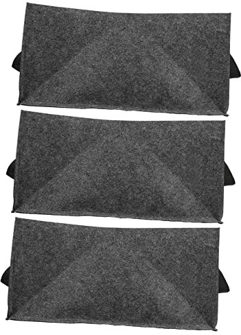 Happyyami 3pcs Rectangular Non-woven Felt Planting Bags Breathable Grow Bags for Vegetable Potato Garden Bin