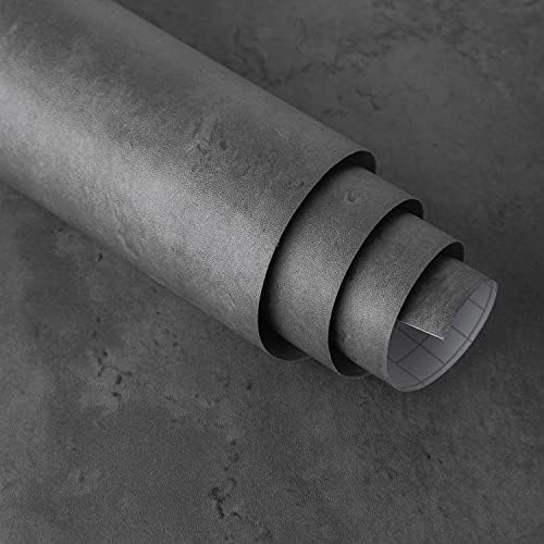 Magielif Selbstklebende Tapeten Beton Dunkelgrau 92x300cm | Extra Wide, Wasserdicht, 3D Effekt Betonzement, Vinyl Matt, Für Küche Schlafzimmer Badezimmer