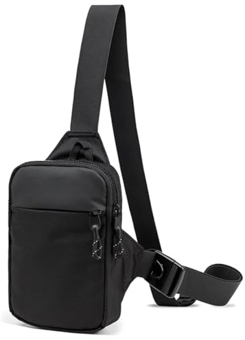 Sling Chest Crossbody Bag, Wasserdicht Herren Damen Crossbody Bag,Klein Brusttasche Schultertasche Umhängetasche Backpack Daypack für Wandern, Reisen, Sport und Laufen