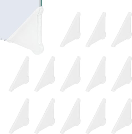 PATIKIL 50x3 Mm Protège-Coins En Plastique Triangulaire, 60 Pcs Protège-Coins Pour Verre Table Meubles Bois Acier Miroir Carrelage, Blanc