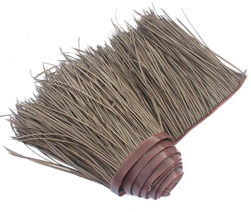 Rotolo di paglia artificiale di palma per decorazione Tiki bar e giardino, 0,5 x 6 m, marrone scuro, pannelli di paglia in polietilene per patio, recinzioni, decorazioni per feste, tema Hawaii