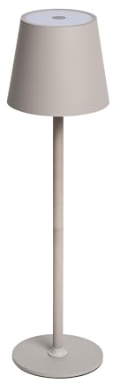 Idena 50153 LED Tischlampe Touch, dimmbar, Grau | Nachttischlampe mit USB-C, für Außen und Innen, höhenverstellbar