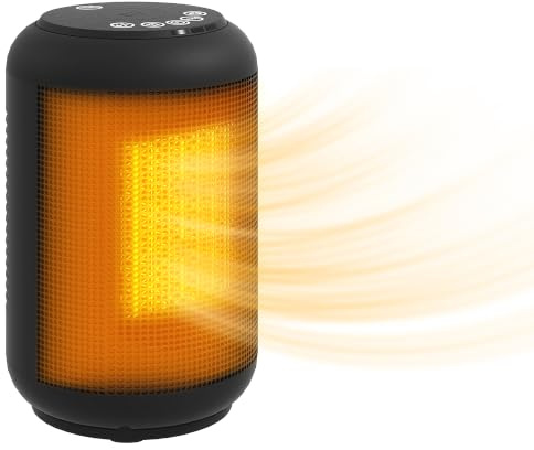HOMCOM Heizgerät, 1500 W Heizlüfter mit 3 Modi, 24-Stunden-Timer, einstellbarem Thermostat, Elektrische Heizung mit Oszillation, Kipp- und Überhitzungsschutz, LED Anzeige, Schwarz