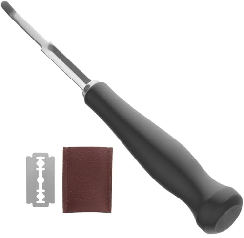 SHINEOFI Taglierini per Pane con Manico Ergonomico Nero Strumento da Cucina per Modellare e Incidere Impasti Coltello per Pane e Pasticceria Utensile Professionale per Forno e Pizza