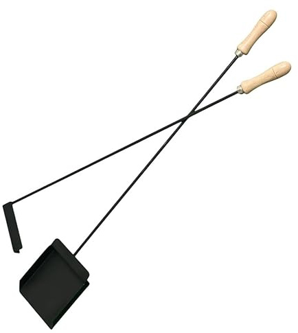 Accessoire de pelle et tisonnier pour barbecue et cheminée Ustensiles à manche en bois pour grille super résistants Kit grill