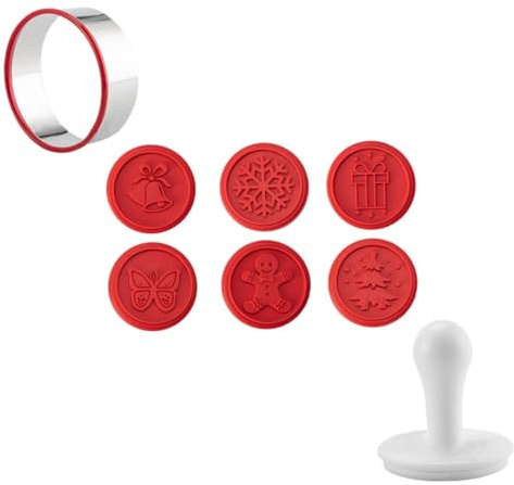 TOPPERFUN Stampini in Silicone per Biscotti Natalizi Timbri Decorativi per Biscotti DIY