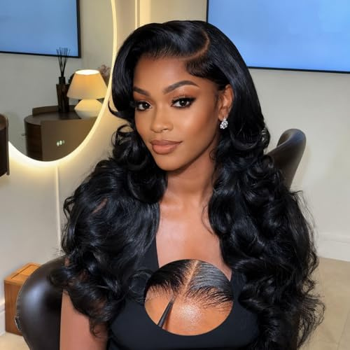 Junemet 20 Zoll 200% Dichte 6x6 HD Lace Closure Glueless Wig Human Hair | Echthaar Perücke Pre Side C Part Perücke Damen Echthaar 100% Brasilianisch Glueless Lace Front Human Hair Wig