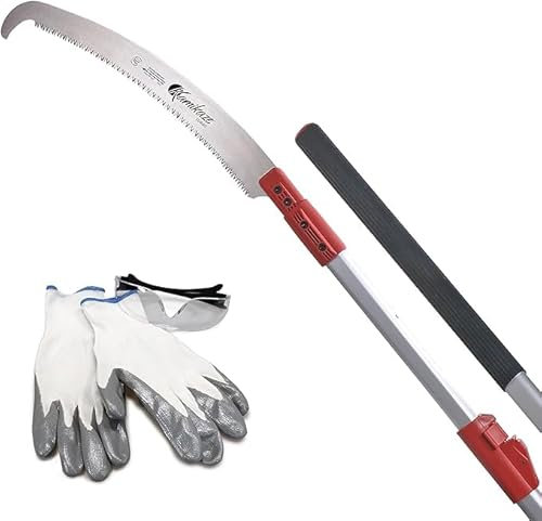 Kamikaze scie télescopique légère et ergonomique avec lame courbe 330 mm et perche réglable jusqu’à 3 m