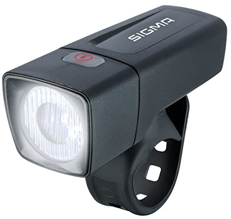 Sigma Sport LED Batterie Fahrradbeleuchtung AURA 25, 25 LUX, batteriebetriebene Fahrradlampe, StVZO zugelassen, Schwarz