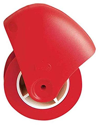 Rodillo plástico de la rueda del cortador de la decoración de la empanada de los pasteles del cortador de la pizza de los pasteles (Rojo)