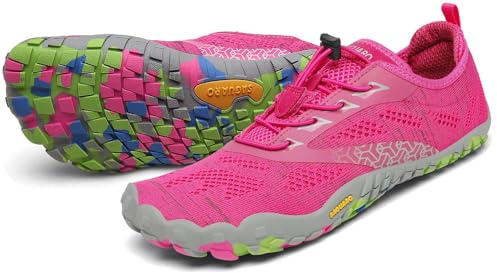SAGUARO Scarpe Barefoot Minimaliste Uomo Donna Scarpe Multisport per Corsa/Allenamento/Trekking/Trail Running/Palestra - Morbido Comode e Leggere, Rosa Crespo, 39 EU