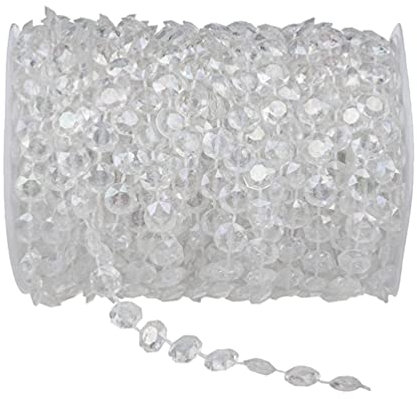 BESPORTBLE 10m Acrylperlen Diamantgirlande Transparent Hängevorhang Für Diy Hochzeitsdekor Perlen Für Party Und Feiertage Kristallperlen Strang