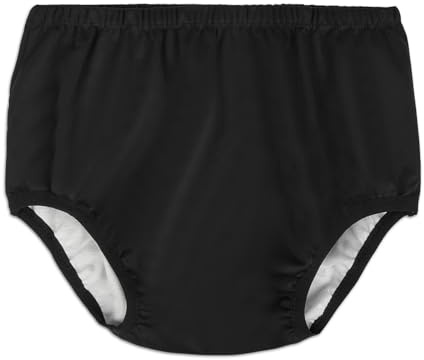 Windelüberzug für Erwachsene bei Inkontinenz, aktive wasserdichte Latexhose mit leicht saugfähiger Baumwollschicht, geräuschlos, wiederverwendbar, waschbar, Klimmzughose aus Kunststoff (Schwarz, 2XL)